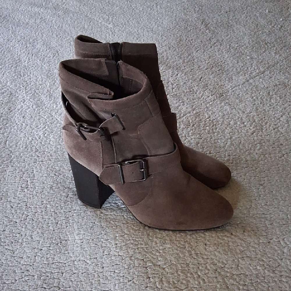 Vince Camuto Brown Suede Heeled Boots